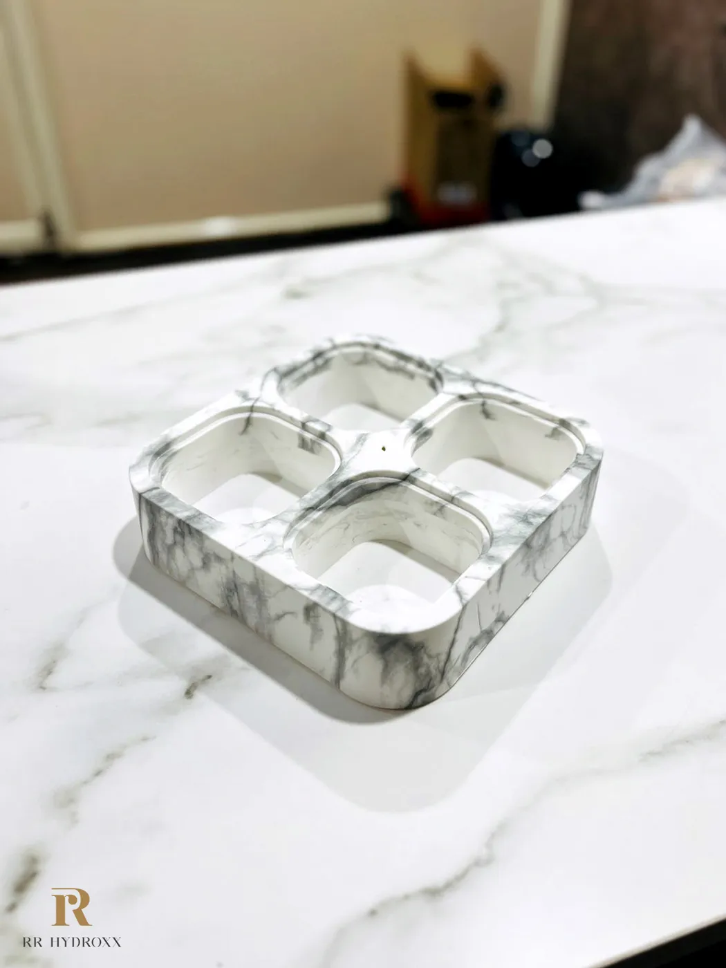 Marble serving tray – hydrographic printing by RR Hydroxx