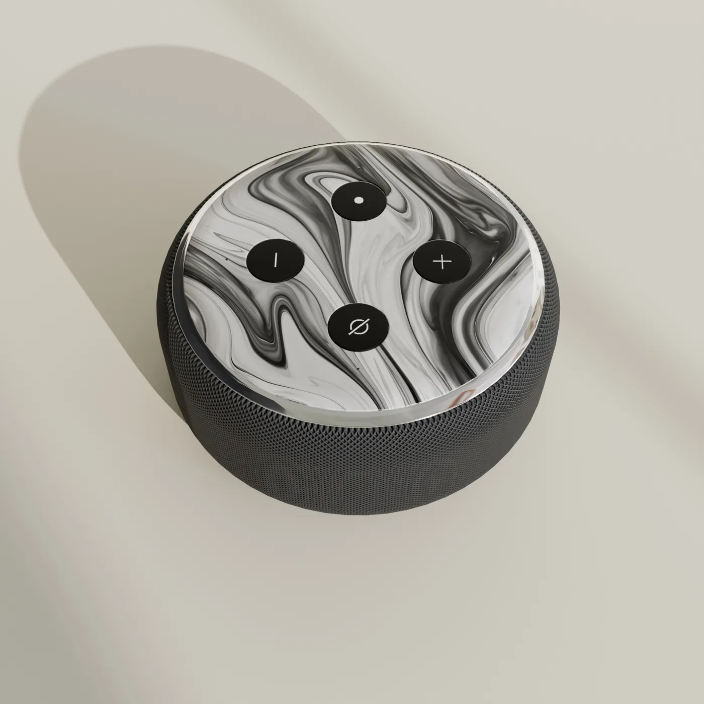 Speaker with marble finish