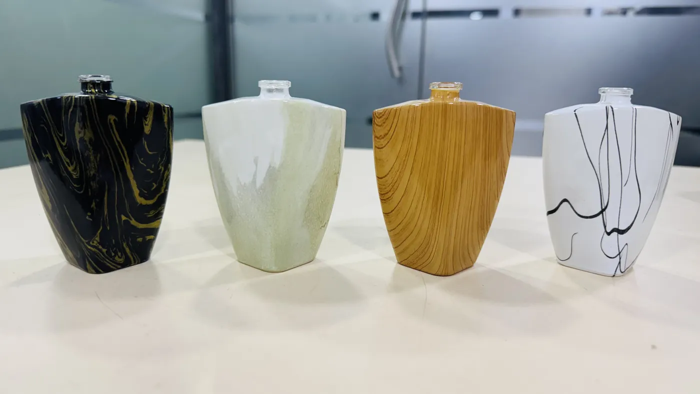 Four-finish bottle set – hydrographic printing by RR Hydroxx